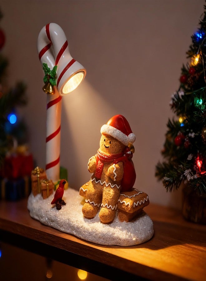 YOQUATE Christmas Gingerbread Man Decorations Indoor Home Decor Christmas Gingerbread Man Figurines Winter for Table Top Centerpiece Fireplace Decor Cute Decoration Gift（GB） - Image 2